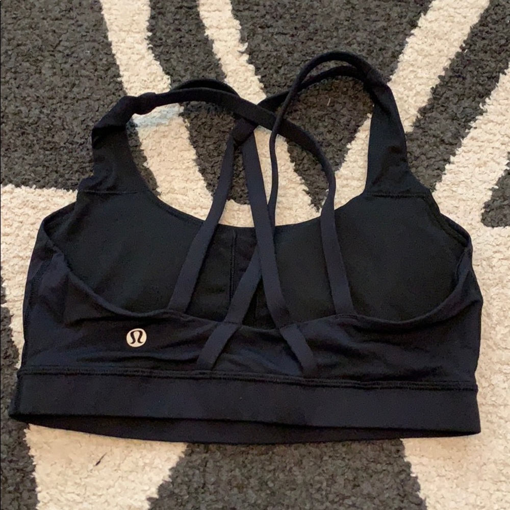 Black Lululemon Energy Bra Size 6